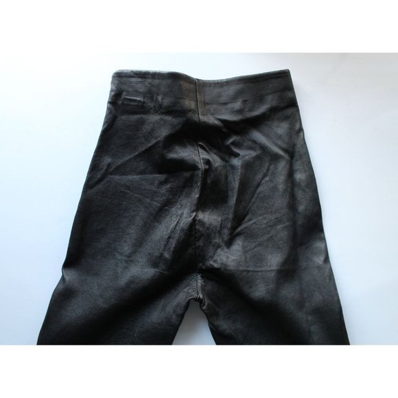 Maison Martin Margiela Pour H&M Leather Black Leggings Drainpipe Trousers - Picture 6 of 11